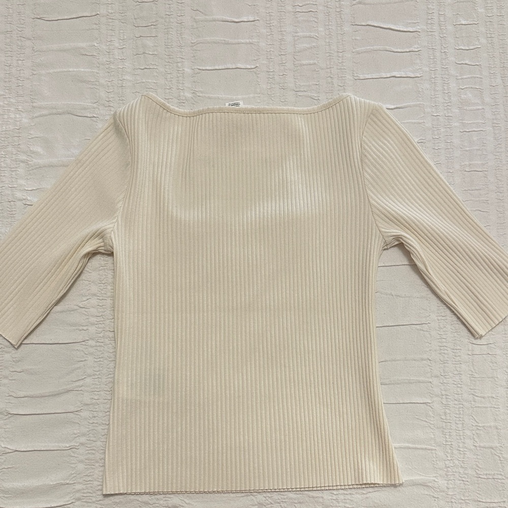 Cream Ribbed Women's Top H&M - Picture 5 of 5